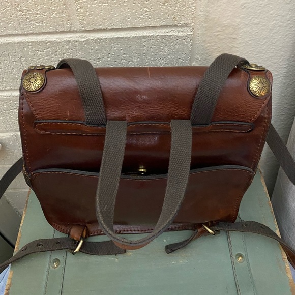PATRICIA NASH BROWN LEATHER BACK PACK GUC main image 5